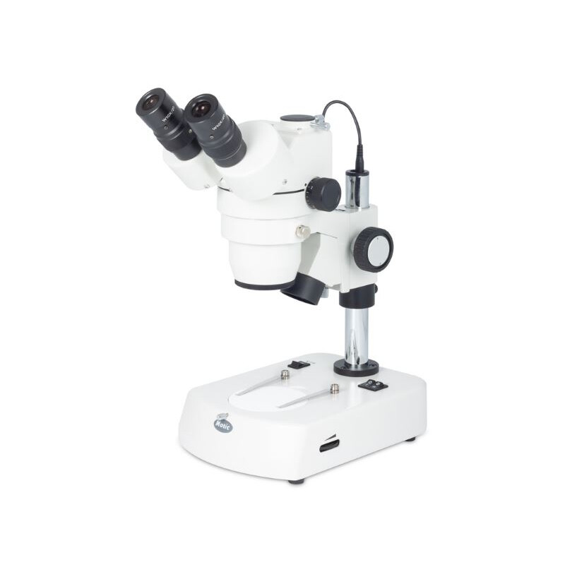 Motic Mikroskop stereoskopowy zoom SMZ143-N2LED, trino, 10x/20, Al/Dl, 3W LED