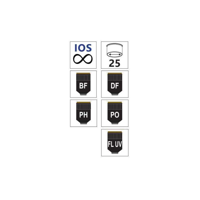 Optika Obiektyw IOS U-Plan F (Semi-Apo) PH 10x/0.3, M-1321