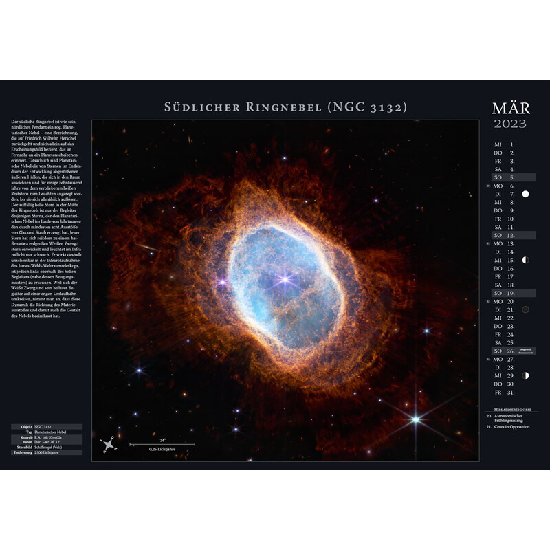 Astronomie-Verlag Kalendarze Weltraum-Kalender 2023