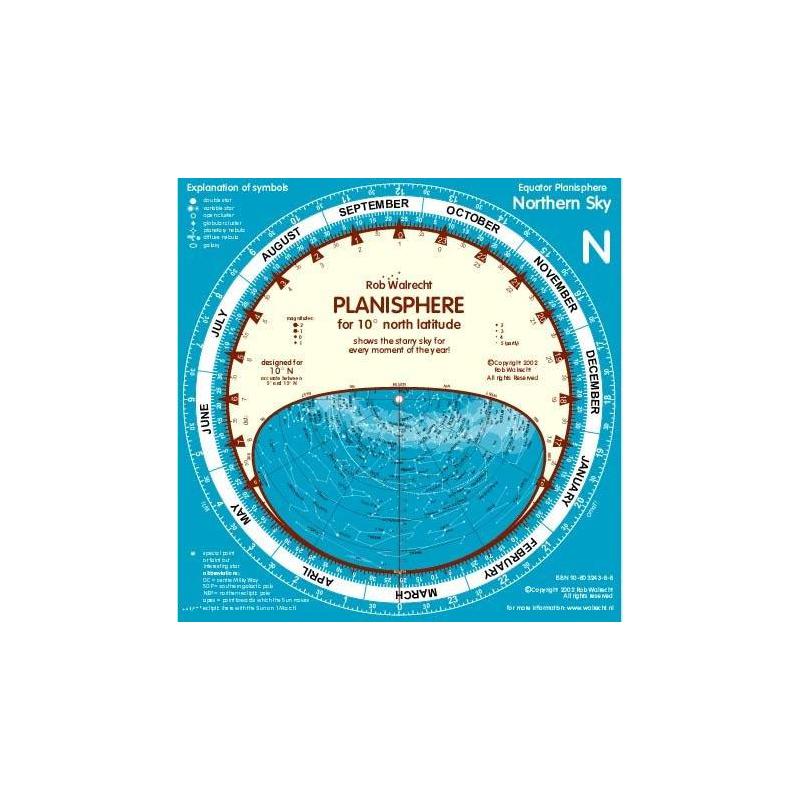 TS Optics Podwójna mapa gwiazd (planisfera)