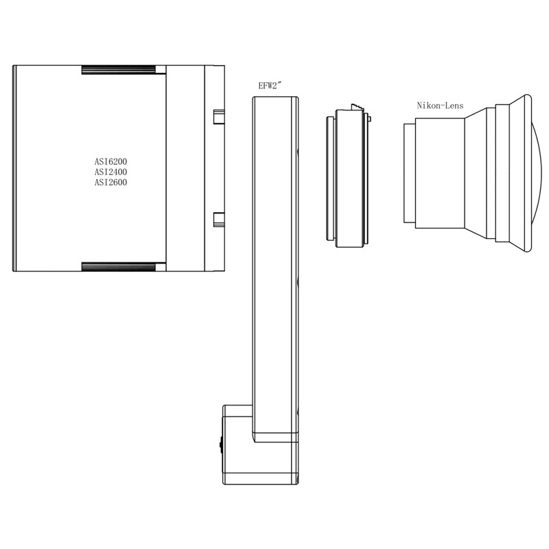 ZWO Adaptery DSLR Nikon / EFW2