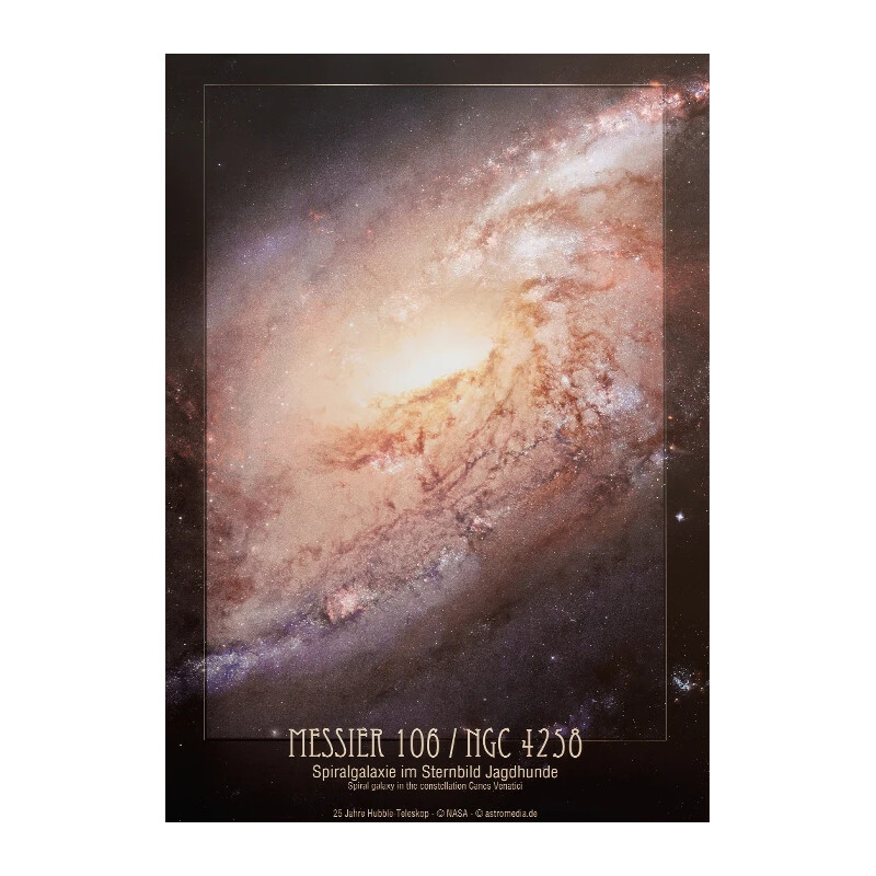 AstroMedia Plakaty Spiralgalaxie Messier 106
