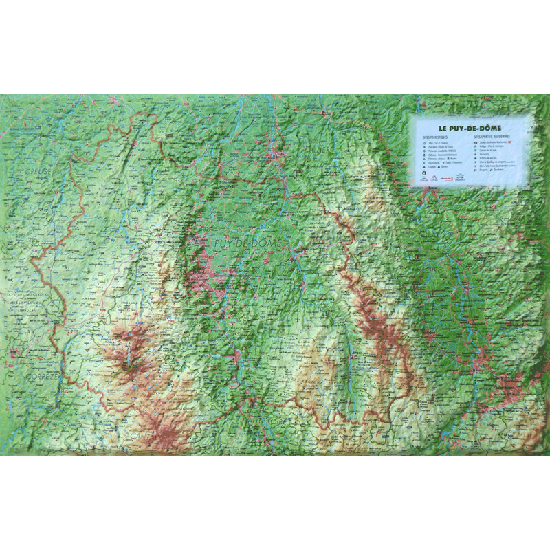 3Dmap Mapa regionalna Le Puy de Dôme