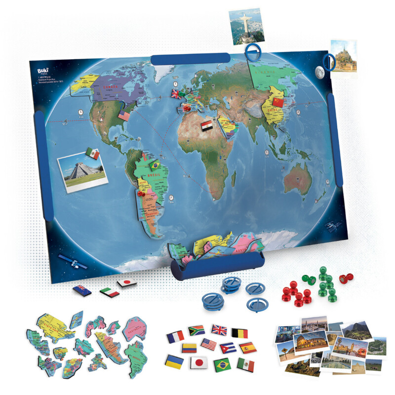 Buki Mapa dla dzieci Magnetische Weltkarte (70x38cm)
