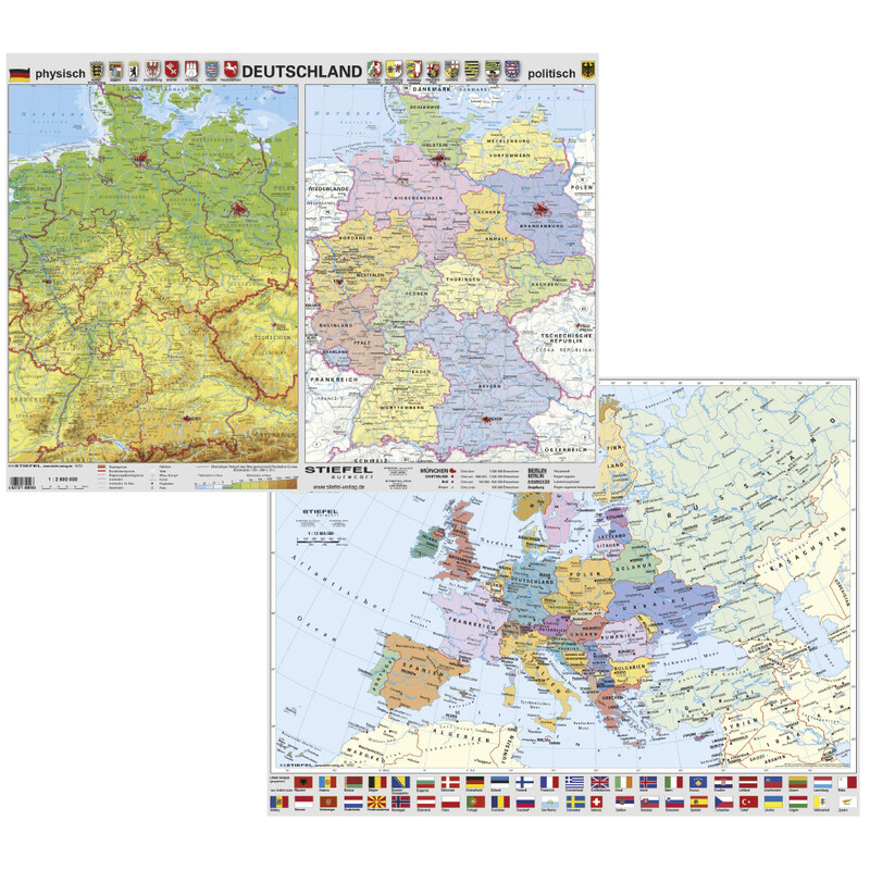 Stiefel Materiał piśmienny Deutschland und Europa 54 x 40 cm
