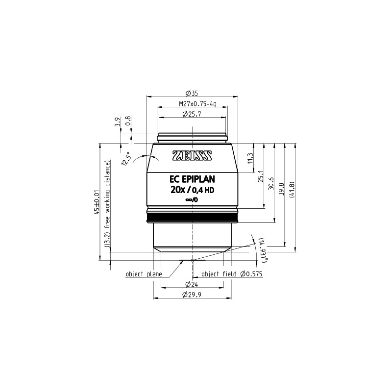 ZEISS Obiektyw EC Epiplan 20x/0.4 HD wd=3.2mm