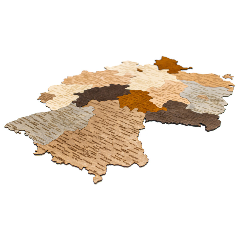 Abraham Wood Decor Mapa Układanka z drewna Niemcy (60 x 80 cm)