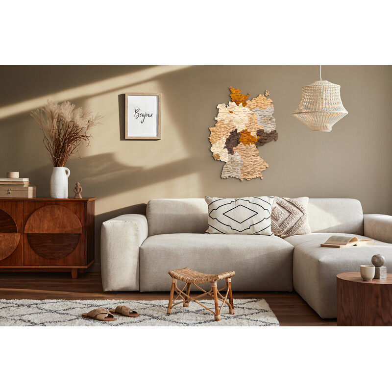 Abraham Wood Decor Mapa Układanka z drewna Niemcy (60 x 80 cm)