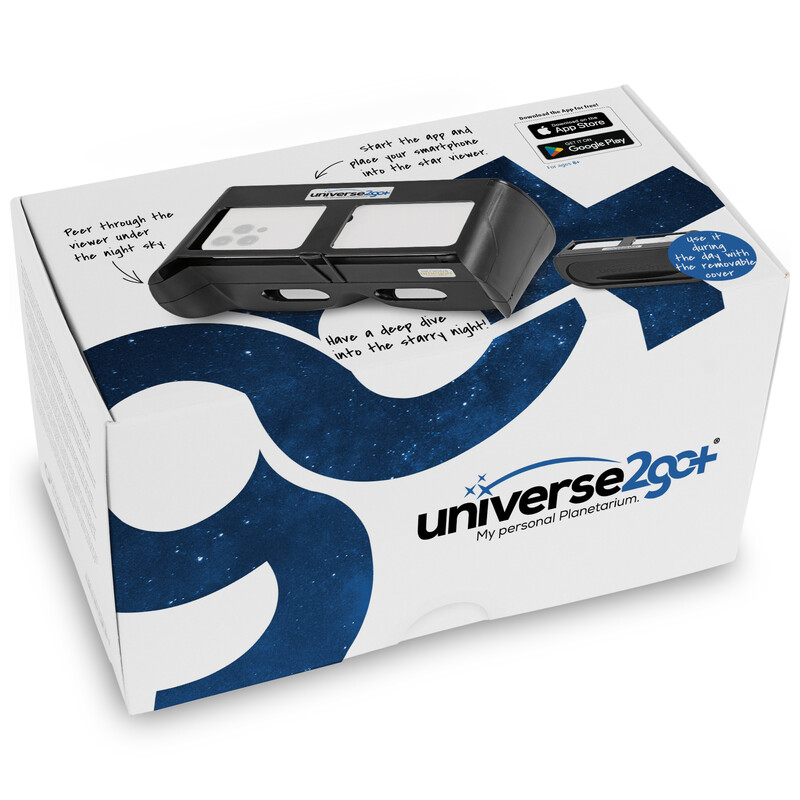 Omegon Podręczne planetarium Universe2Go+ + Sonnenfinsternisbrille Solar Safe Deluxe