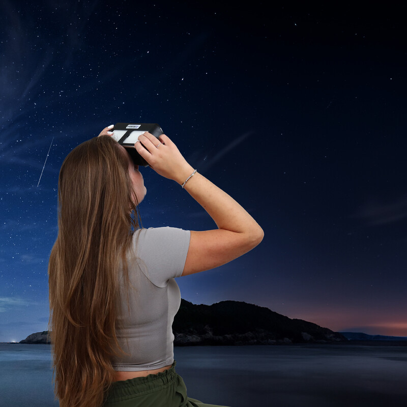 Omegon Podręczne planetarium Universe2Go+ + Sonnenfinsternisbrille Solar Safe Deluxe