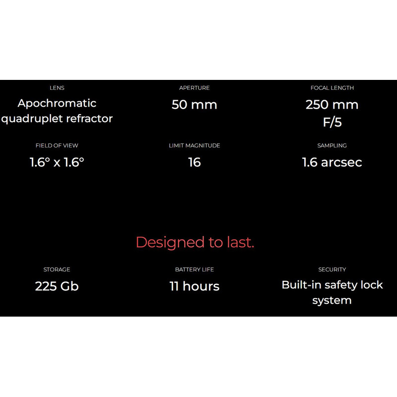 Vaonis Smart Telescope AP 50/250 Vespera PRO Cosmic Bundle