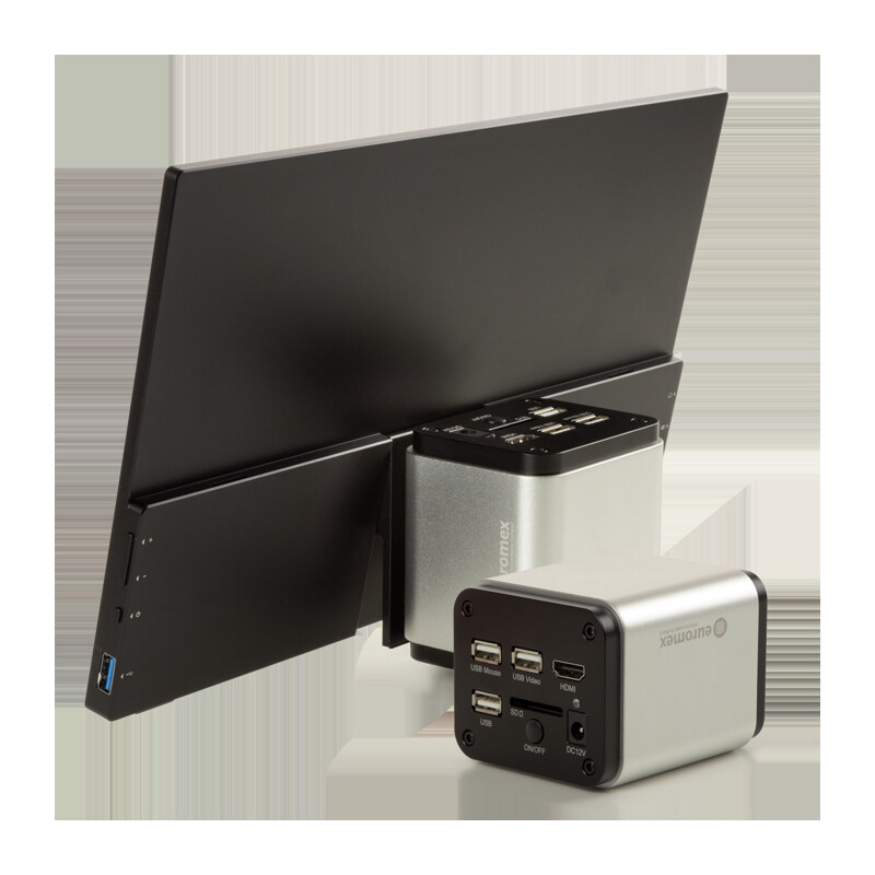 Euromex Aparat fotograficzny VC.3039-HDS, kolor, 1/2,8", 1,45 µm, 60/30 kl./s, 8 MP, HDMI/USB, 13-calowy ekran HD