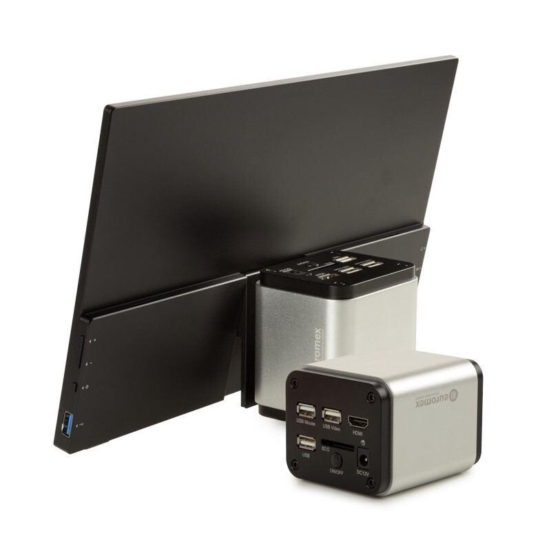 Euromex Aparat fotograficzny VC.3039-HDS, kolor, 1/2,8", 1,45 µm, 60/30 kl./s, 8 MP, HDMI/USB, 13-calowy ekran HD