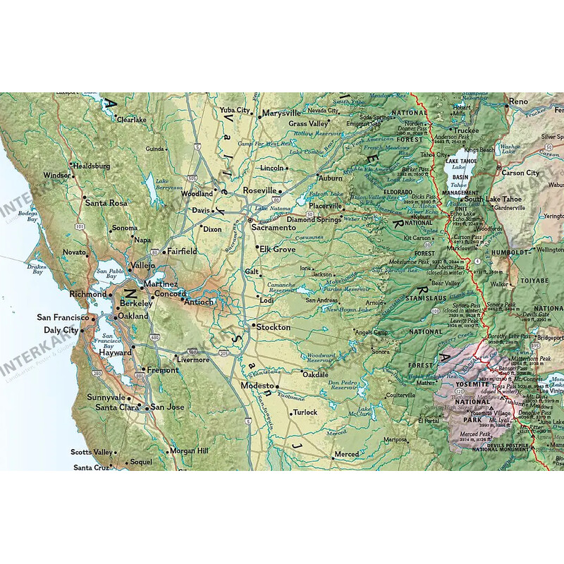 National Geographic Mapa regionalna Pacific Crest Trail (46 x 122 cm)