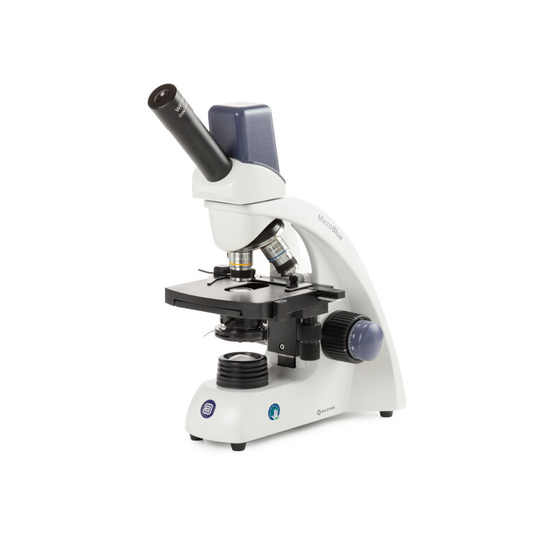 Euromex Mikroskop MB.1655-1, mono, DIN 160, achro, 40x-600x, 10x/18, Dl, digital, Akku, LED, 1W