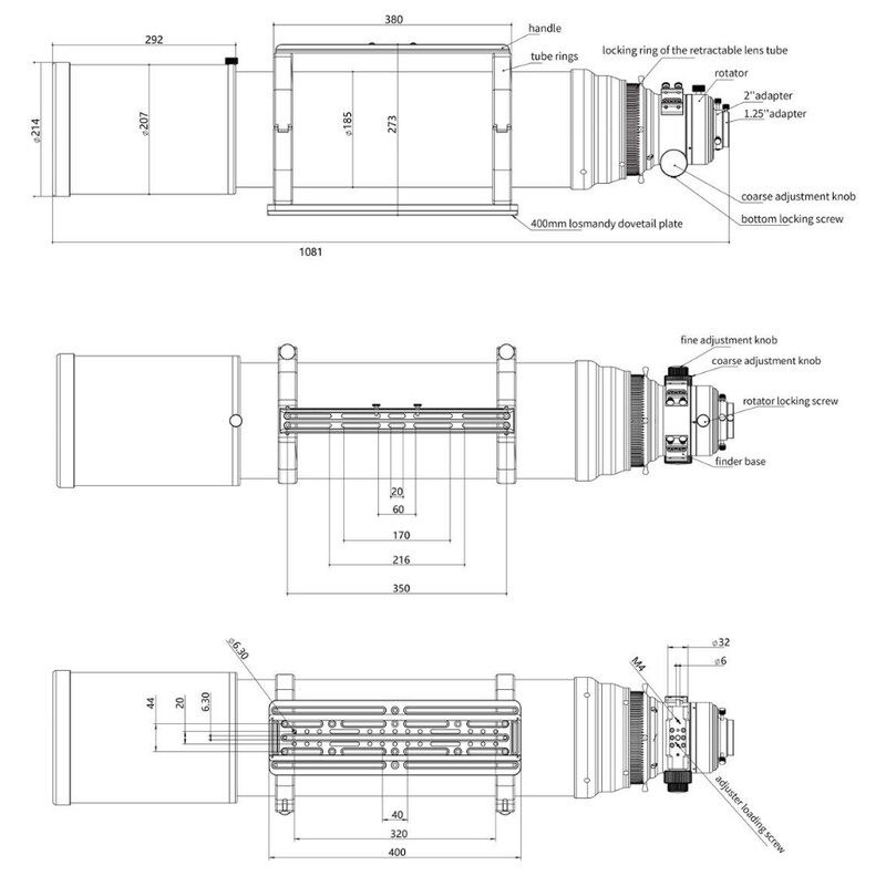 Askar Refraktor apochromatyczny  AP 185/1295 Triplet OTA