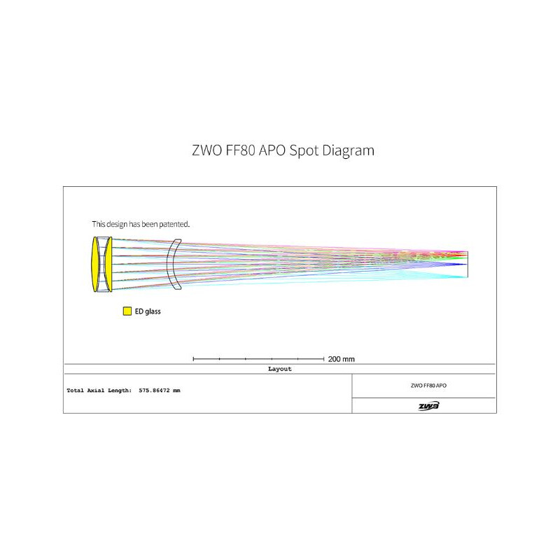 ZWO Refraktor apochromatyczny  FF80 AP 80/600 Quadruplet OTA