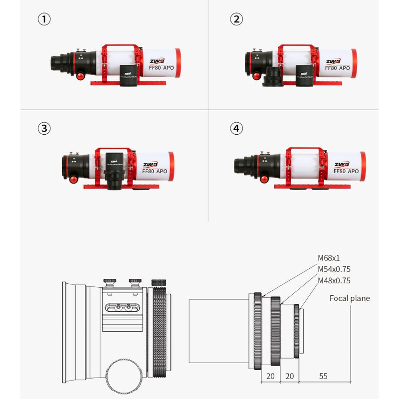 ZWO FF80 Apo 0.76x Full Frame Reducer