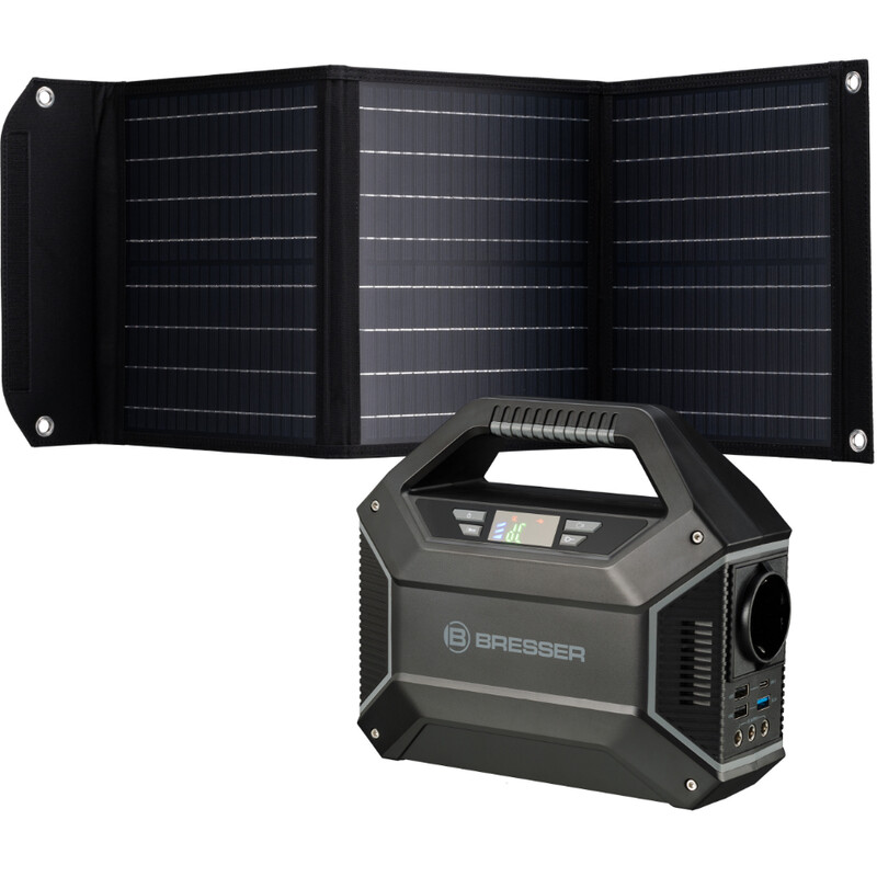 Bresser Mobile Power Station 100 Watt + ładowarka słoneczna 40 Watt
