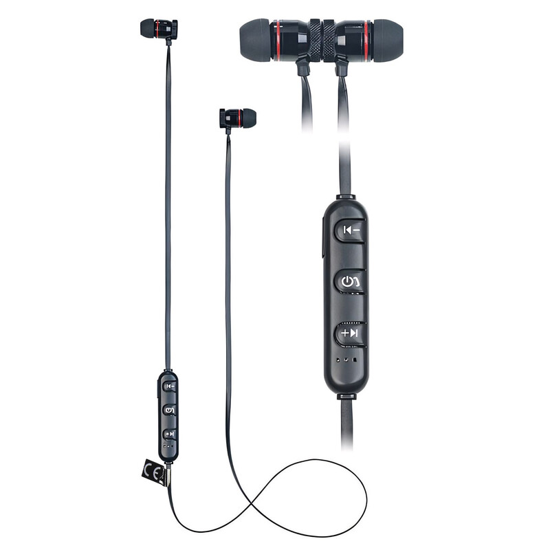 Słuchawki douszne Stereo Auvisio Bluetooth z magnesem, Bluetooth 5.0