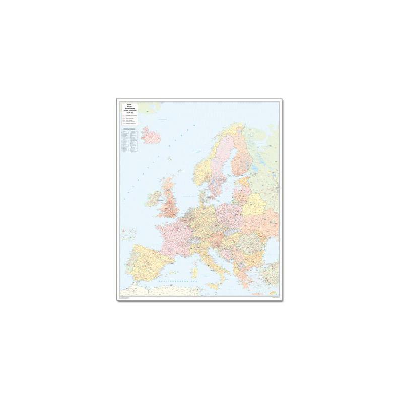 Bacher Verlag Mapa kodów pocztowych, Europa