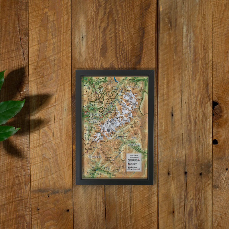 3Dmap Mapa regionalna Le tour du Mont Blanc (19,5 cm x 29,5 cm)