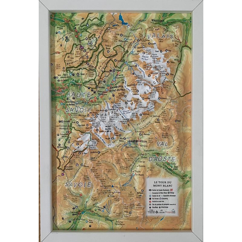 3Dmap Mapa regionalna Le tour du Mont Blanc (19,5 cm x 29,5 cm)