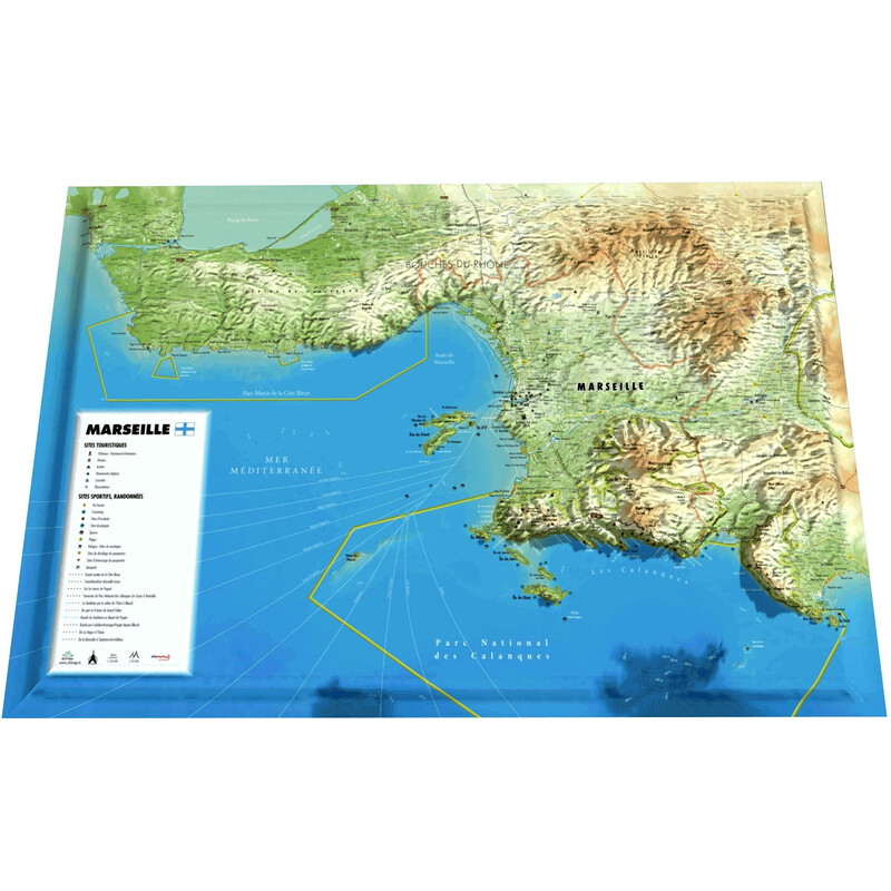 3Dmap Mapa regionalna Marsylia (61 cm x 41 cm)