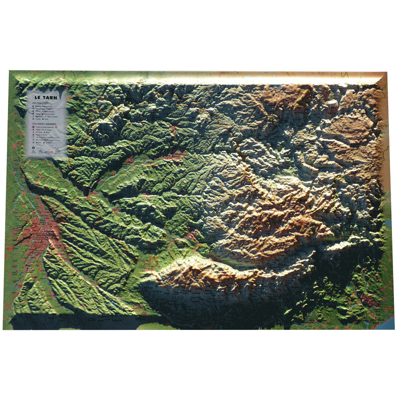 3Dmap Mapa regionalna Le Tarn (61 cm x 41 cm)