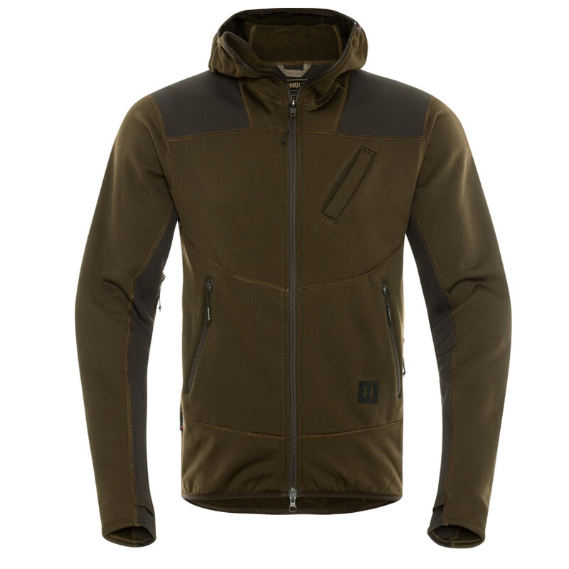 Härkila Deer Stalker Fleece Hoodie , Willow green/Shadow brown rozmiar L