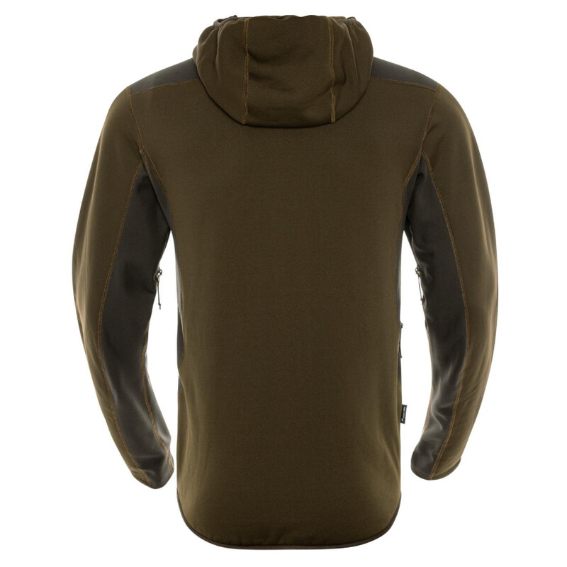 Härkila Deer Stalker Fleece Hoodie , Willow green/Shadow brown rozmiar L