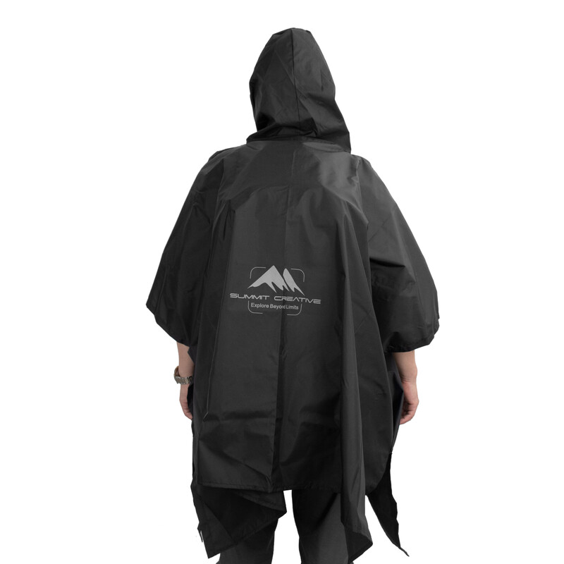Summit-Creative Poncho przeciwdeszczowe czarne
