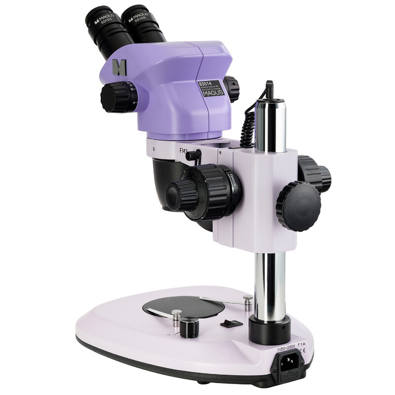 MAGUS Mikroskop stereoskopowy zoom 8B 6.5x-55x bino Greenough 3W LED