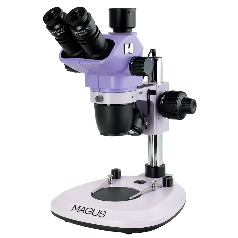 MAGUS Mikroskop stereoskopowy zoom 8T 6.5x-55x trino Greenough 3W LED