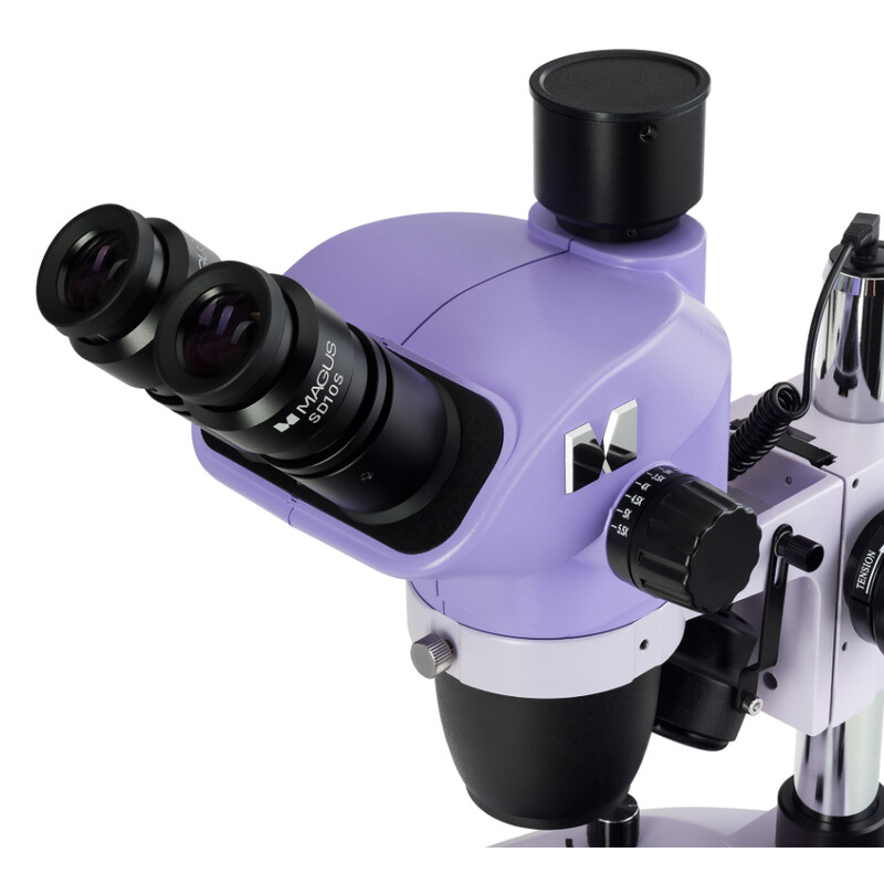 MAGUS Mikroskop stereoskopowy zoom 8T 6.5x-55x trino Greenough 3W LED