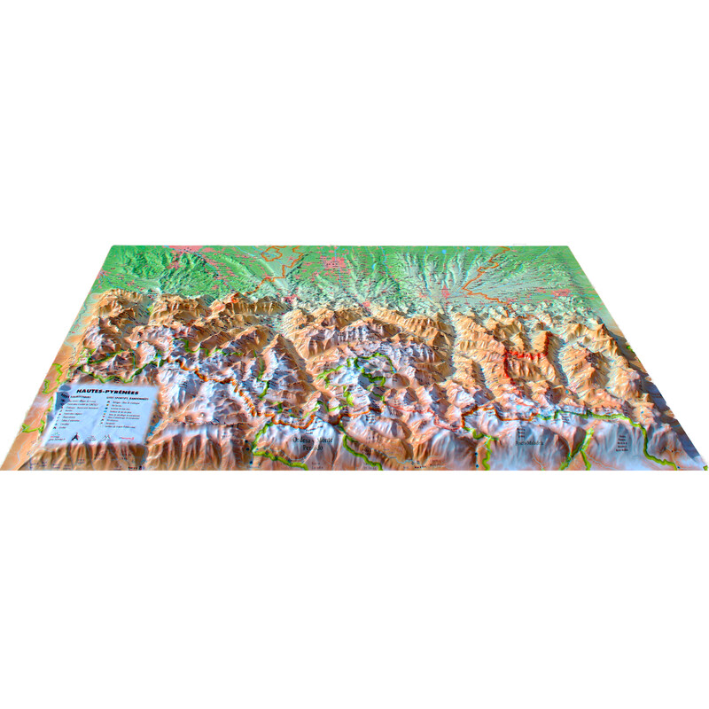 3Dmap Mapa regionalna Hautes-Pyrénées (61cm x 41cm)