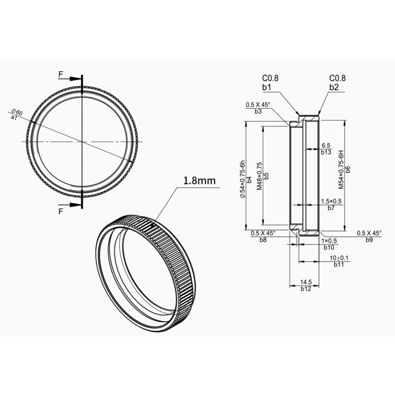 ZWO Tuleja przedłużająca 10 mm M54