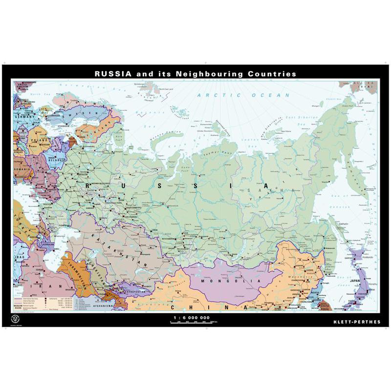 Klett-Perthes Verlag Mapa Russland und Nachbarstaaten, phys./pol.