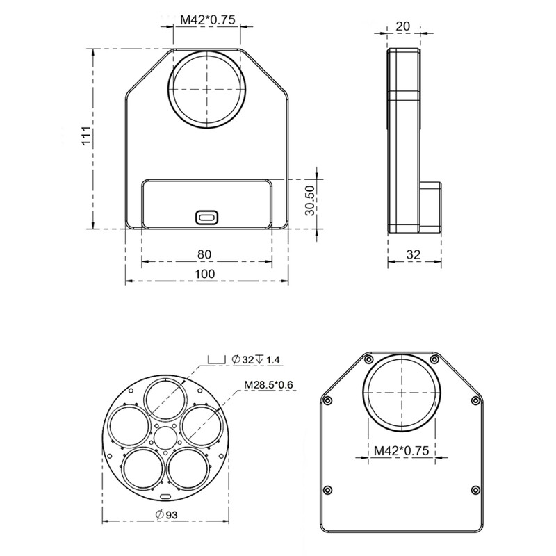 iOptron Koło filtrowe iEFW 5x 1,25"