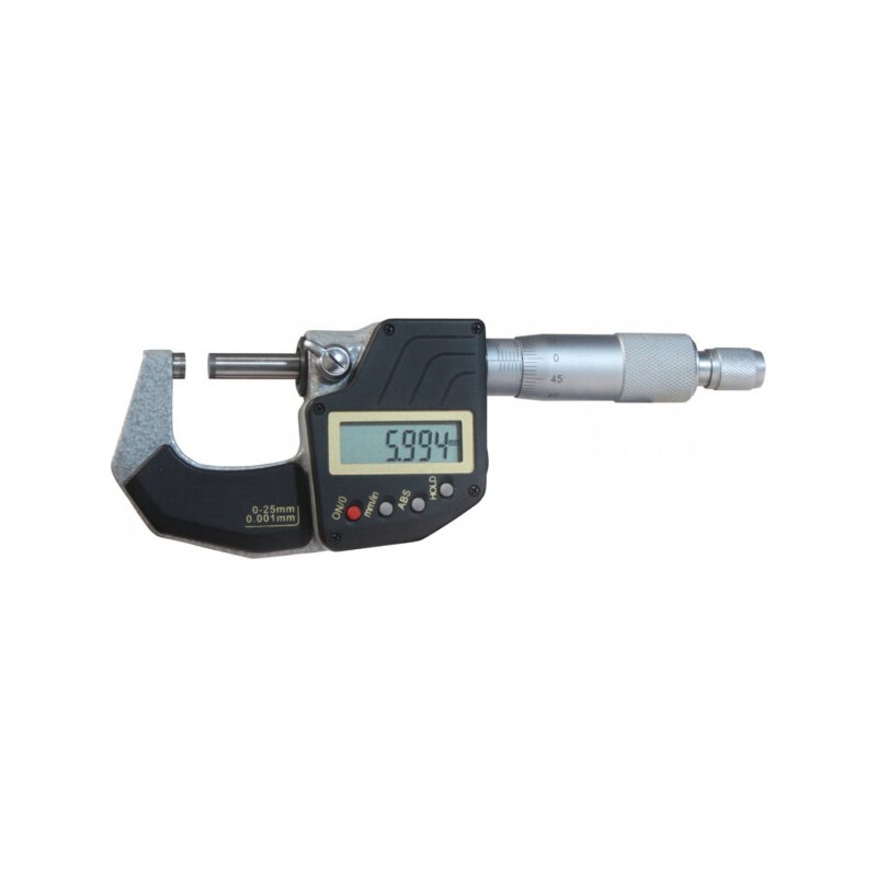 (SP) 25 mm cyfrowy mikrometr z grzechotką, 0,001 mm, DIN 863 – Metav IndustryLine