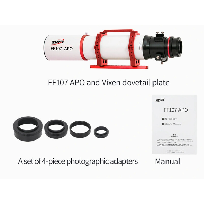 ZWO Refraktor apochromatyczny AP 107/749 FF107