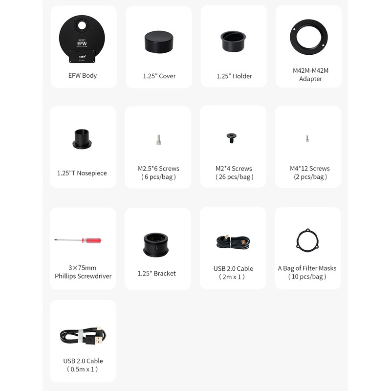 ZWO Koło filtrów EFW 8x 1,25"