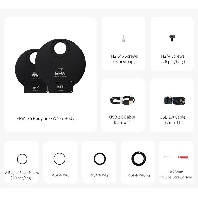 ZWO Koło filtrów EFW 5x 2"