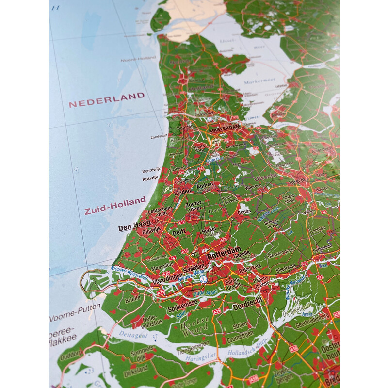Georelief Mapa regionalna Benelux (57 x 77 cm)
