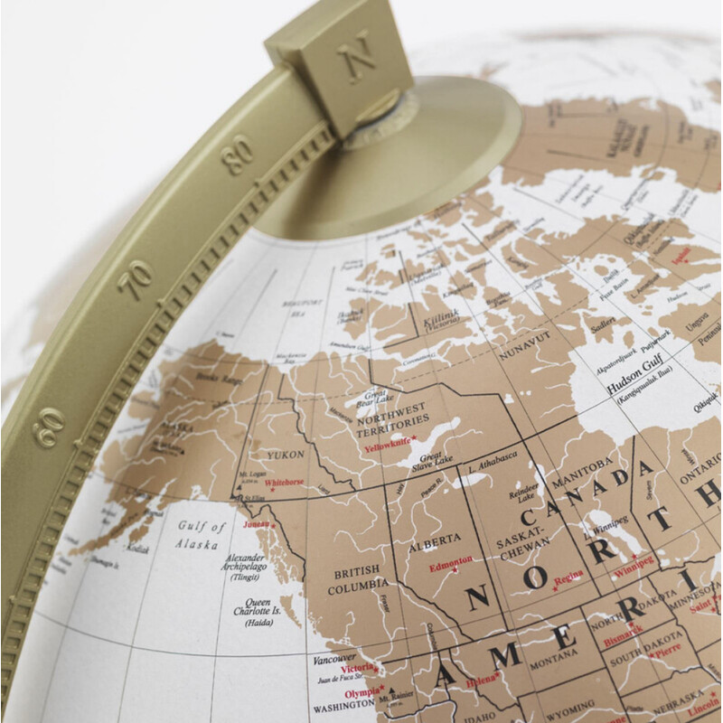 Zoffoli living Globus James Cook złoto/biały 33 cm