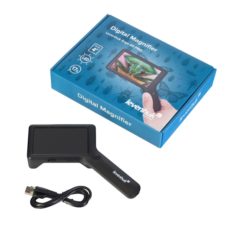 Levenhuk Lupa cyfrowa Ergo 40 Pro 6x, 10x, 13x, 17x z oświetleniem LED