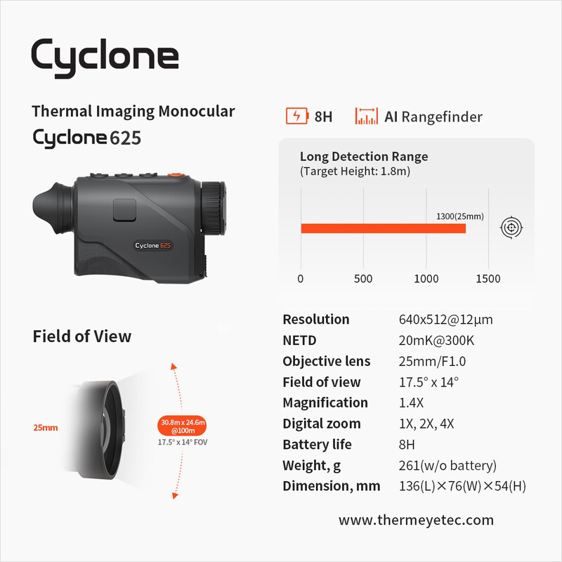 ThermTec Kamera termowizyjna Cyclone 625