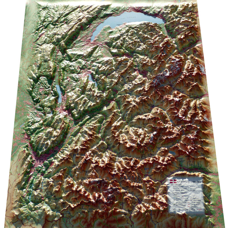 3Dmap Mapa regionalna Les deux Savoies (61 x 41 cm)